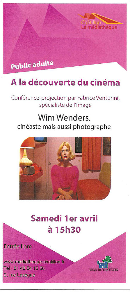 Wim Wenders conférence