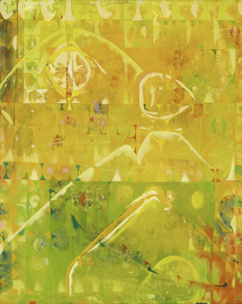 Joe Downing "Yellow Abstraction" circa 1965 huile sur toile 92 x 73 cm Courtesy Galerie 53