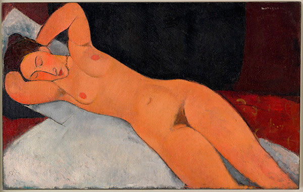 Amedeo Modigliani Nu, 1917 Huile sur toile 73 x 116,7 cm Solomon R. Guggenheim Museum, New York, Collection fondatrice Solomon R. Guggenheim, Donation 41.535