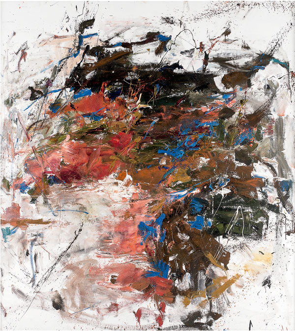 Joan Mitchell Mandres, 1961–62 Huile sur toile 222 x 200,7 cm   Collection particulière, courtoisie McClain Gallery   © Estate of Joan Mitchell