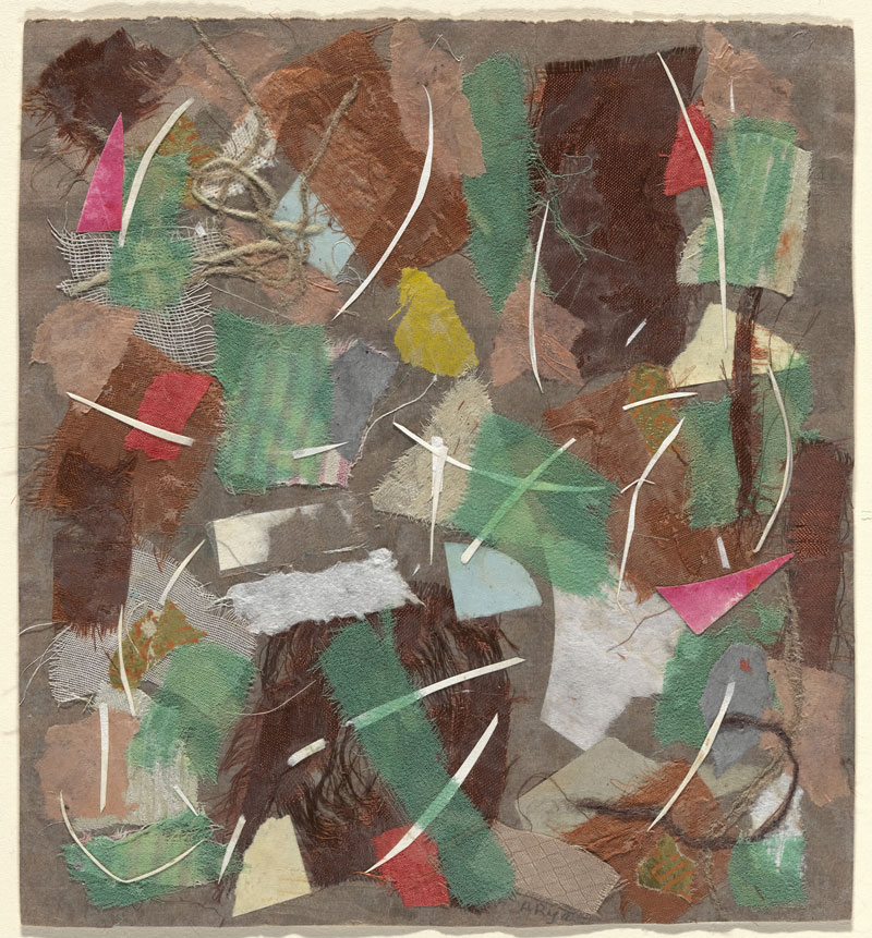 Anne Ryan (American, 1889–1954). Collage, 353. 1949.  Pasted colored papers, cloth, and string on paper, 7 1/2 x 6 7/8? (19 x 17.5 cm).  The Museum of Modern Art, New York. Gift of Elizabeth McFadden, 197