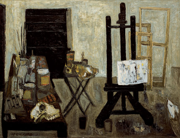 GUERRIER - L’atelier - 1956 - Huile sur toile, 180 x 250 cm
