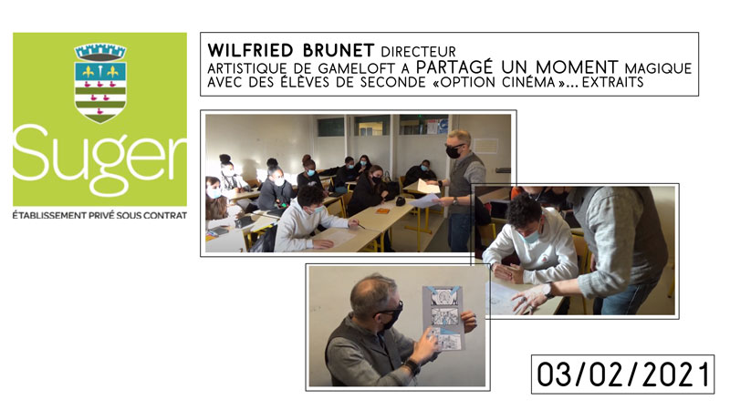 Wielfried Brunet, directeur artistique de Gameloft France partage un moment magique avec les élèves du lycée Suger de Vaucresson