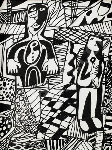 Jean Dubuffet Situation 1979, 35 x25.5 cm BENJAMIN SEBBAN GALLERY