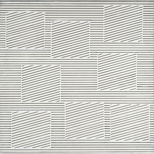 Henryk Stazewski nr. 49. - 1974 Acrylique, feutre et crayon sur isorel  40 x 40 cm Signé, daté et titré au dos