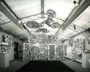 Vue de l’exposition Jean Dubuffet à la galerie en 1968Fonds d’archives Galerie Jaeger Bucher/Jeanne-Bucher, Paris