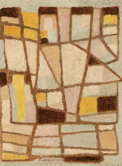 Alfred MANESSIER 1948, hst, 50,5 x 40 cm