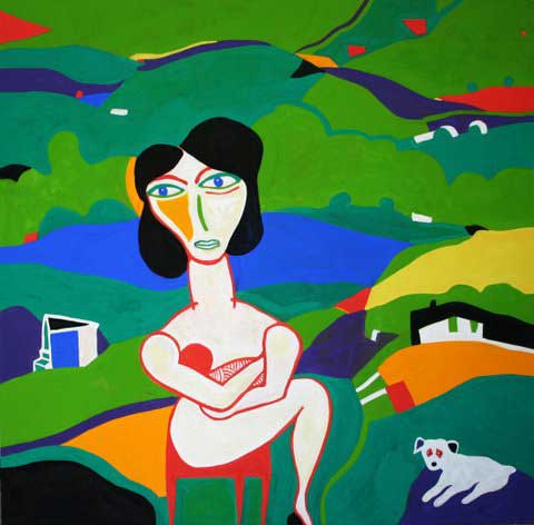 Mamà – 2022 Acrylique/Lin 195X195 cm