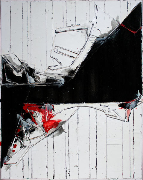John Harisson LEVEE Composition, 2005 Technique mixte et collage sur carton. Signée et datée en bas à droite dimensions 65 x 50 cm