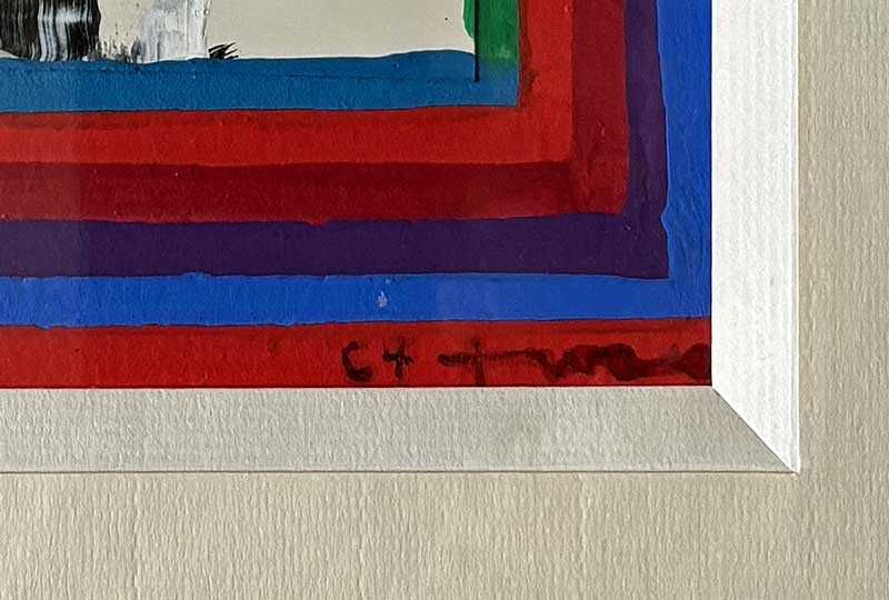 John Harrison Levee (1924-2017) gouache de 1964 dimensions 17 x 15 cm signée en bas à droite et datée 64 