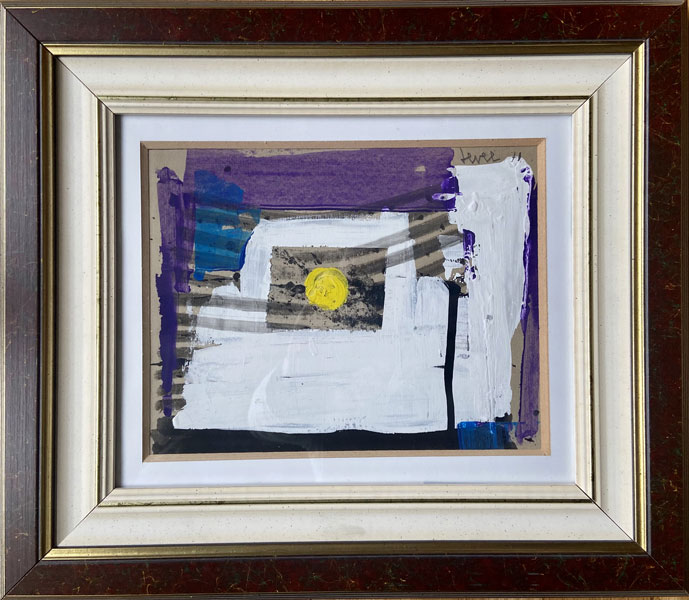 John Harrison LEVEE (1924-2017) technique mixte dimensions 18,5 x 23,5 cm, signée en haut à droite au crayon et datée 71 