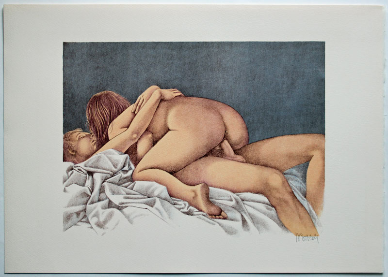 Jean-Pierre STHOLL lithographie N°3 en couleur 38x54 cm signée en bas à droite
