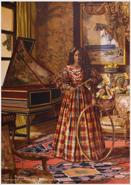 Elizabeth Colomba, The Wheel of Fortune, 2023, huile sur toile, 152.4 × 121.9 cm, FAMM / The Levett Collection, © ADAGP, Paris 2025