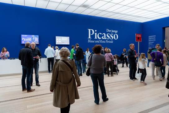 Exposition «Le jeune PICASSO – Périodes bleue et rose» à la Fondation Beyeler, Riehen/Bâle, 2019; Photo: Mathias Mangold