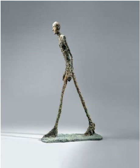 Alberto Giacometti  Homme qui marche I - 1960  bronze, 183 x 26 x 95,5 cm  Collection Fondation Marguerite et Aimé  Maeght, Saint-Paul-de-Vence, France  photo : Claude Germain – Archives  Fondation Maeght 