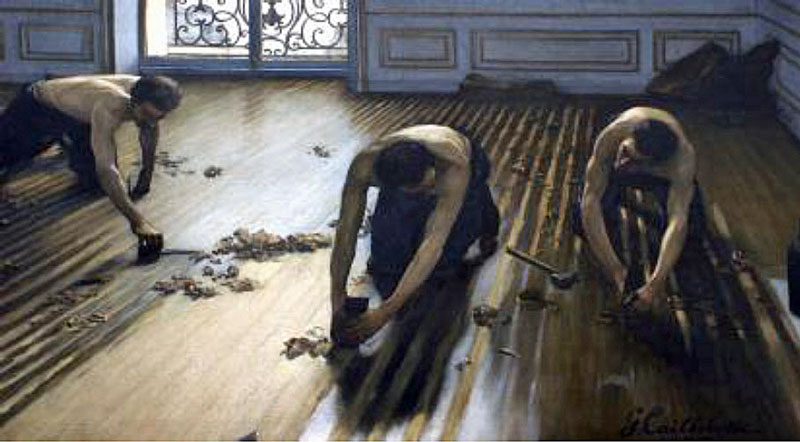 Les raboteurs de parquet, 1875, huile sur toile Musée d'Orsay, Paris Photo © RMN-Grand Palais (musée d'Orsay) / Hervé Lewandowski