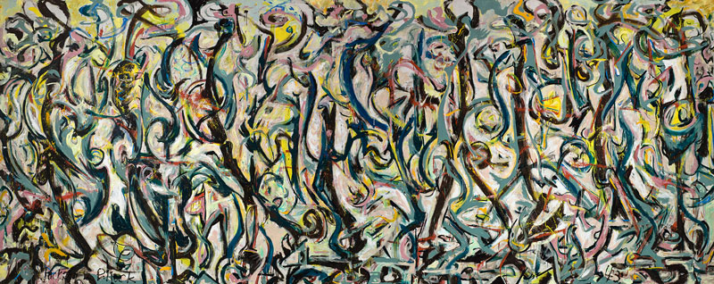 Jackson Pollock Mural, 1943 Huile et caséine sur toile 243,2 x 603,2 cm The University of Iowa Museum of Art. Donation de Peggy Guggenheim, 1959.6 © The Pollock-Krasner Foundation, VEGAP, Bilbao, 2016