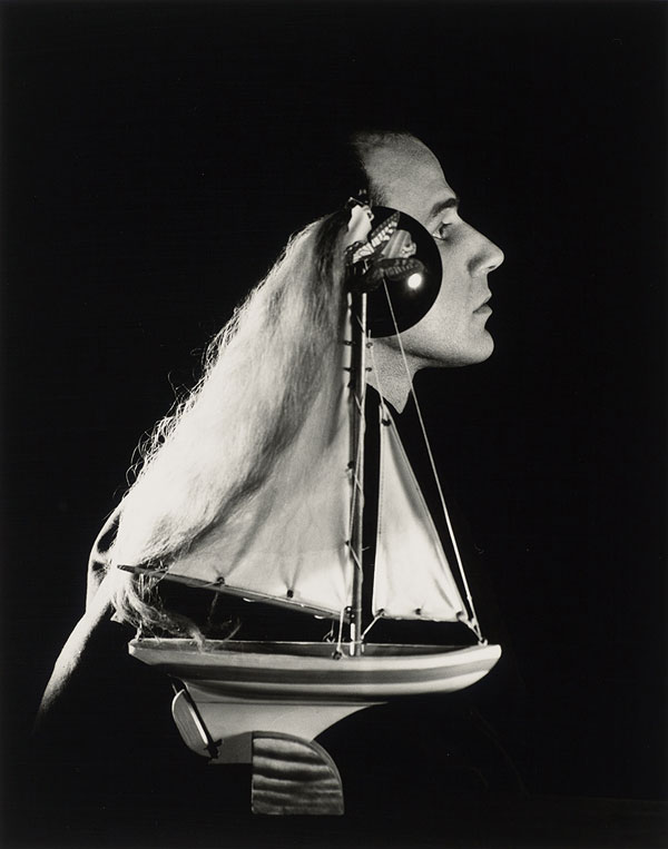 Lee Miller, Joseph Cornell, 1933, printed ca. 1988. Gelatin silver print, 12 1/16 × 9 1/2 in. (30.6 × 24.1 cm). The Museum of Fine Arts, Houston, Gift of Clinton T. Willour in memory of Dominique de Menil, 98.20. © Lee Miller Archives