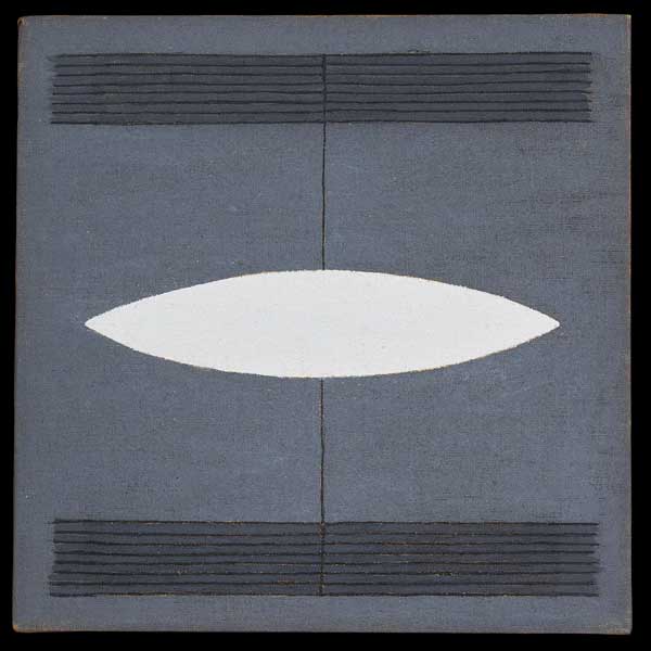 Agnes Martin, Blue-Grey Composition, 1962 Pinault Collection. © Agnes Martin Foundation, New York / SIAE 2023. Photo Marco Cappelletti © Palazzo Grassi