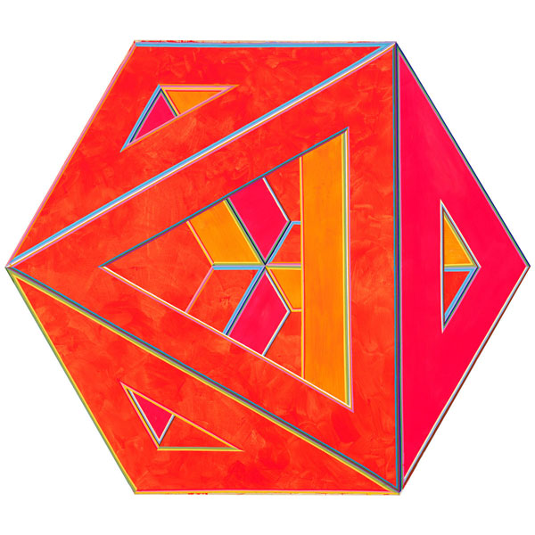 Alvin Loving  Septehedron 34, 1970  Acrylic on shaped canvas  88 5/8 × 102 ½ in. (225.1 × 260.4 cm)  Gift of William Zierler, Inc. in honor of John I. H. Baur  74.65 
