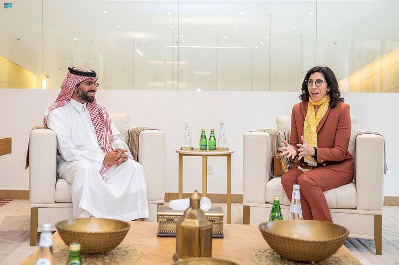 Le ministre Saoudien de la Culture Son Altesse le Prince Badr bin Abdullah bin Farhan rencontre son homologue française Rima Abdul Malak